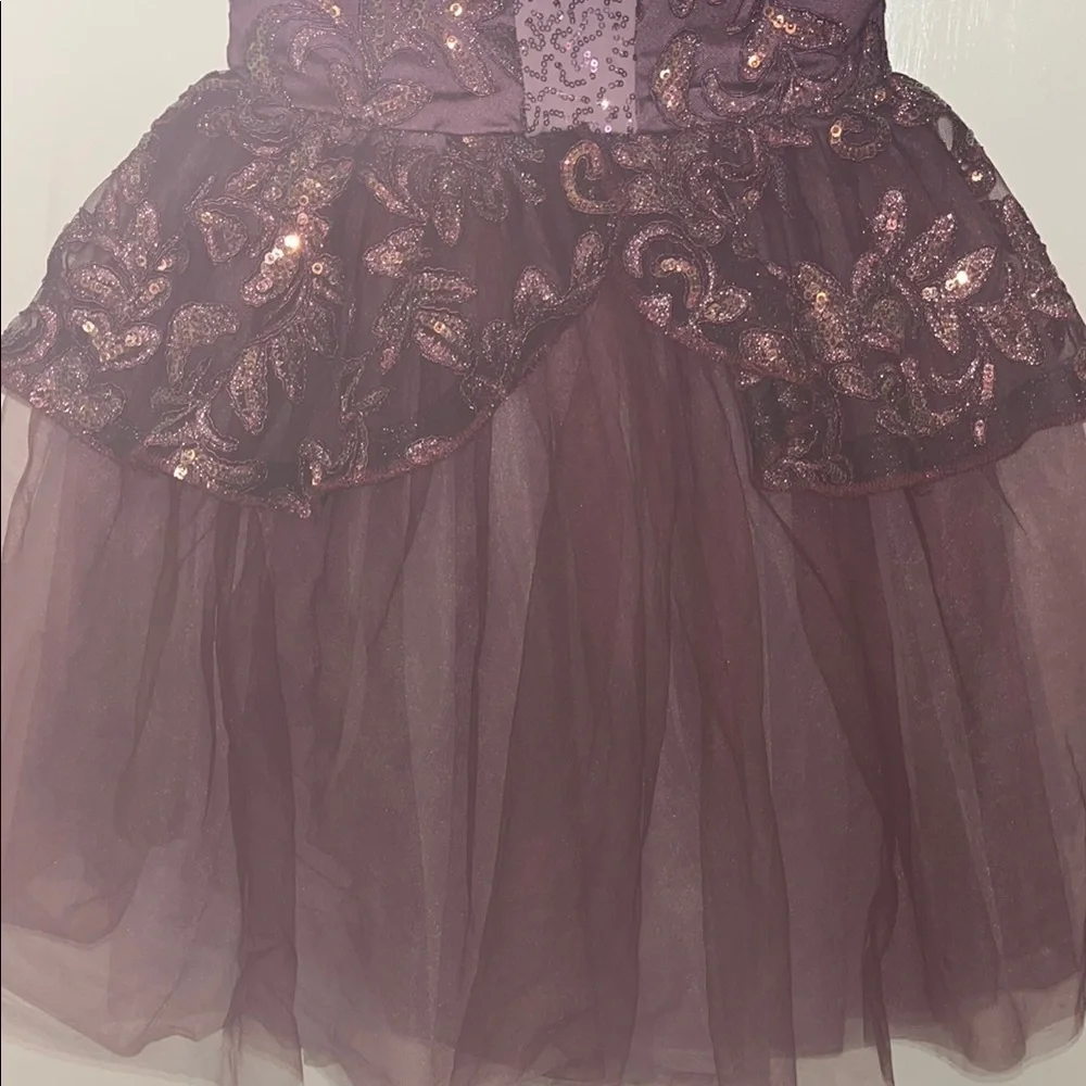 Weissman Kids Purple Sequin ballet Costume Dress size large